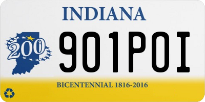 IN license plate 901POI