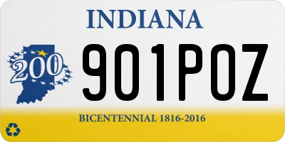 IN license plate 901POZ