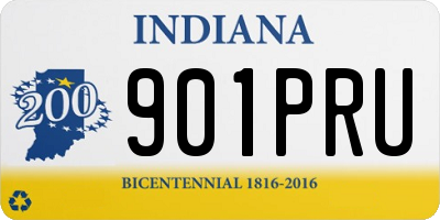 IN license plate 901PRU