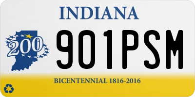 IN license plate 901PSM