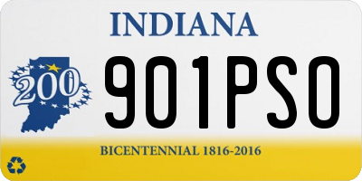 IN license plate 901PSO