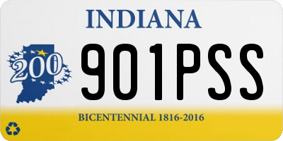 IN license plate 901PSS