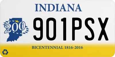IN license plate 901PSX