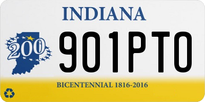 IN license plate 901PTO