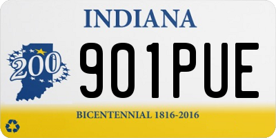 IN license plate 901PUE