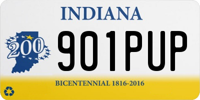 IN license plate 901PUP