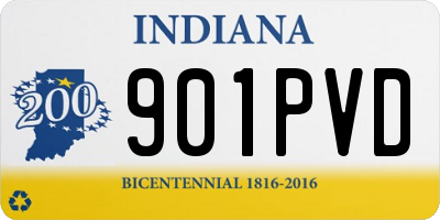 IN license plate 901PVD