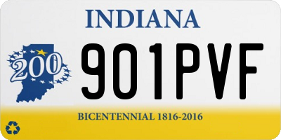 IN license plate 901PVF