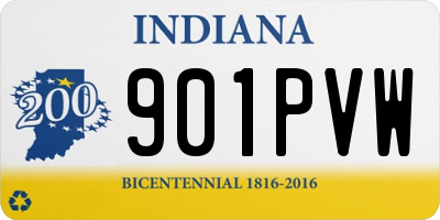 IN license plate 901PVW