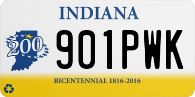 IN license plate 901PWK