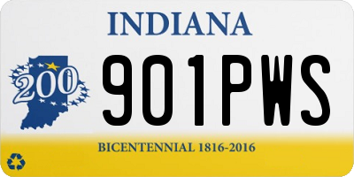 IN license plate 901PWS
