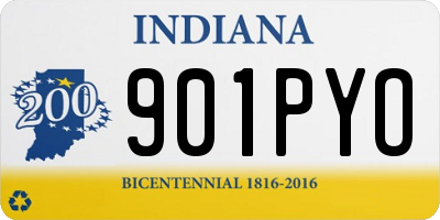 IN license plate 901PYO