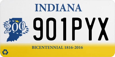 IN license plate 901PYX