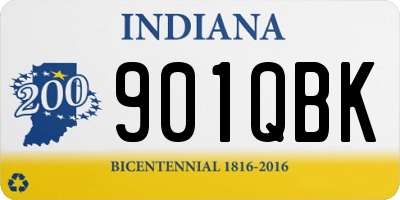 IN license plate 901QBK