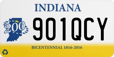 IN license plate 901QCY