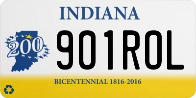 IN license plate 901ROL