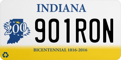 IN license plate 901RON