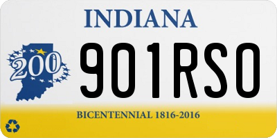 IN license plate 901RSO
