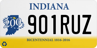IN license plate 901RUZ