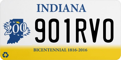 IN license plate 901RVO