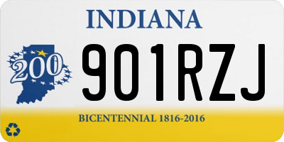 IN license plate 901RZJ