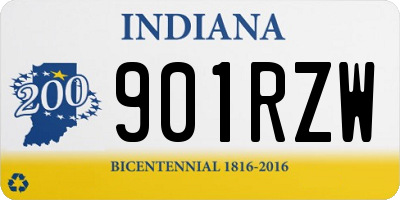 IN license plate 901RZW
