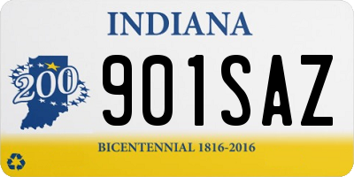 IN license plate 901SAZ