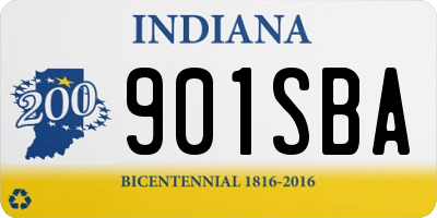 IN license plate 901SBA