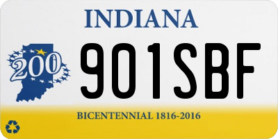 IN license plate 901SBF