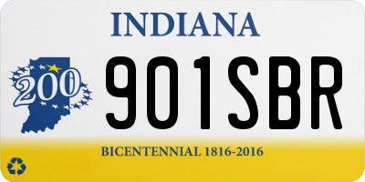 IN license plate 901SBR