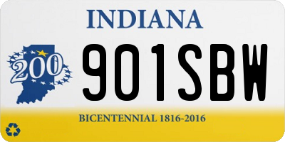 IN license plate 901SBW