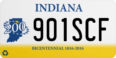 IN license plate 901SCF
