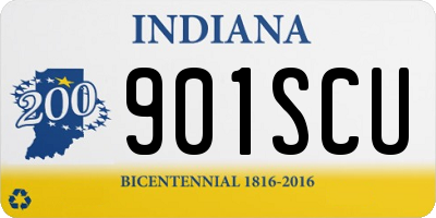 IN license plate 901SCU