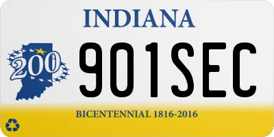 IN license plate 901SEC