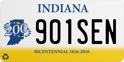 IN license plate 901SEN