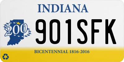 IN license plate 901SFK