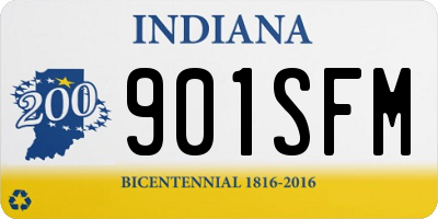 IN license plate 901SFM