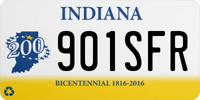 IN license plate 901SFR