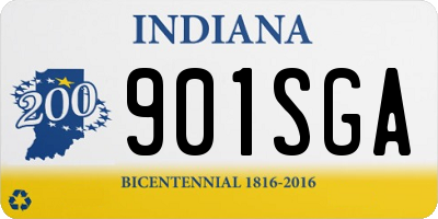 IN license plate 901SGA