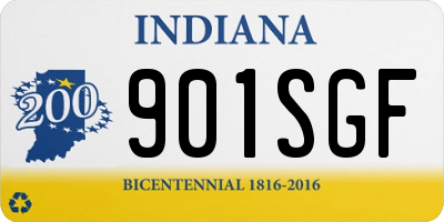 IN license plate 901SGF