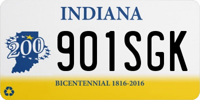 IN license plate 901SGK