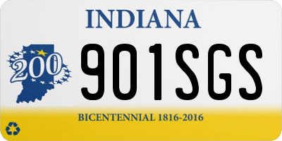 IN license plate 901SGS
