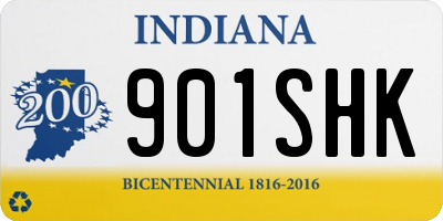 IN license plate 901SHK