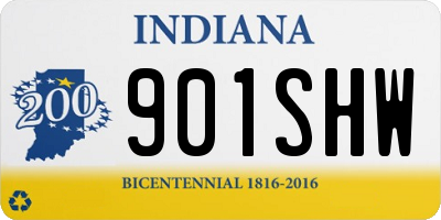 IN license plate 901SHW