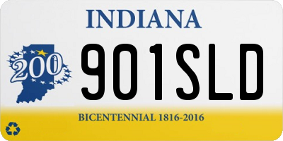 IN license plate 901SLD