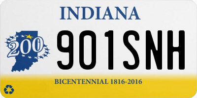 IN license plate 901SNH