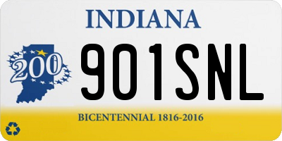 IN license plate 901SNL