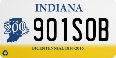 IN license plate 901SOB