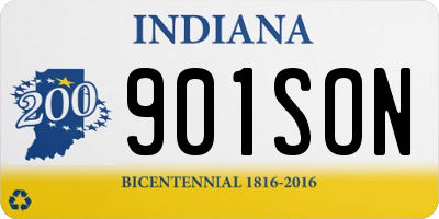 IN license plate 901SON