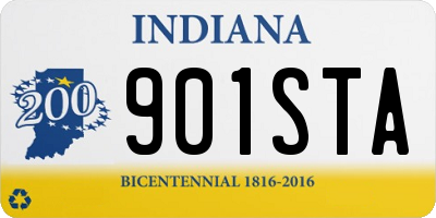 IN license plate 901STA
